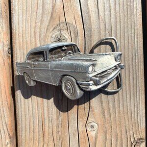 Vintage 1979 Bergamont Brass Works1957 Chevrolet Bel Air Car Belt Buckle